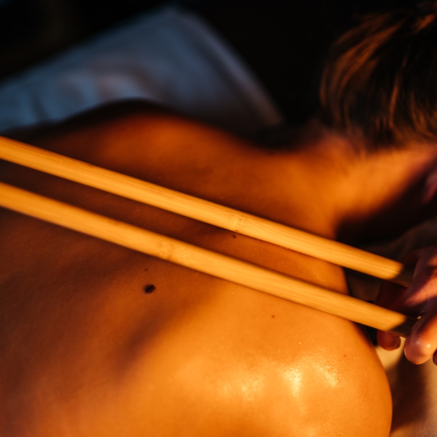Bamboo stick massage
